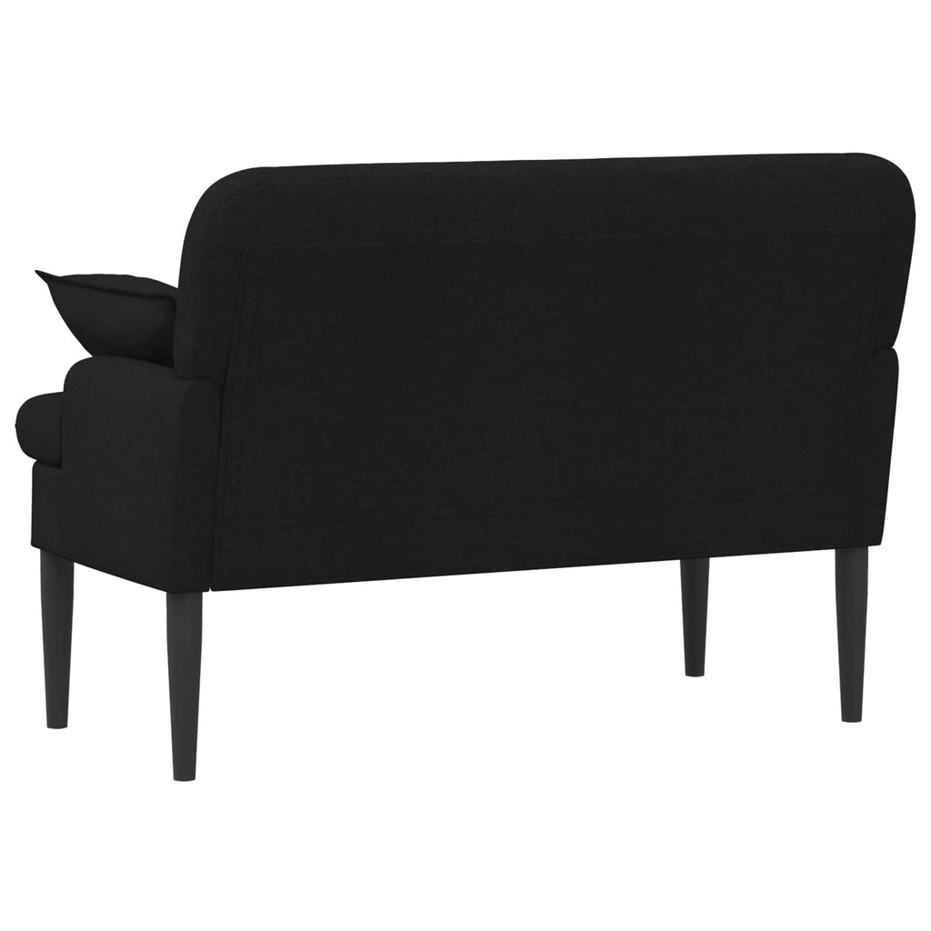 vidaXL Sofa dwuosobowa z guzikowym pikowaniem Czarny 111 x 68 x 80 cm
