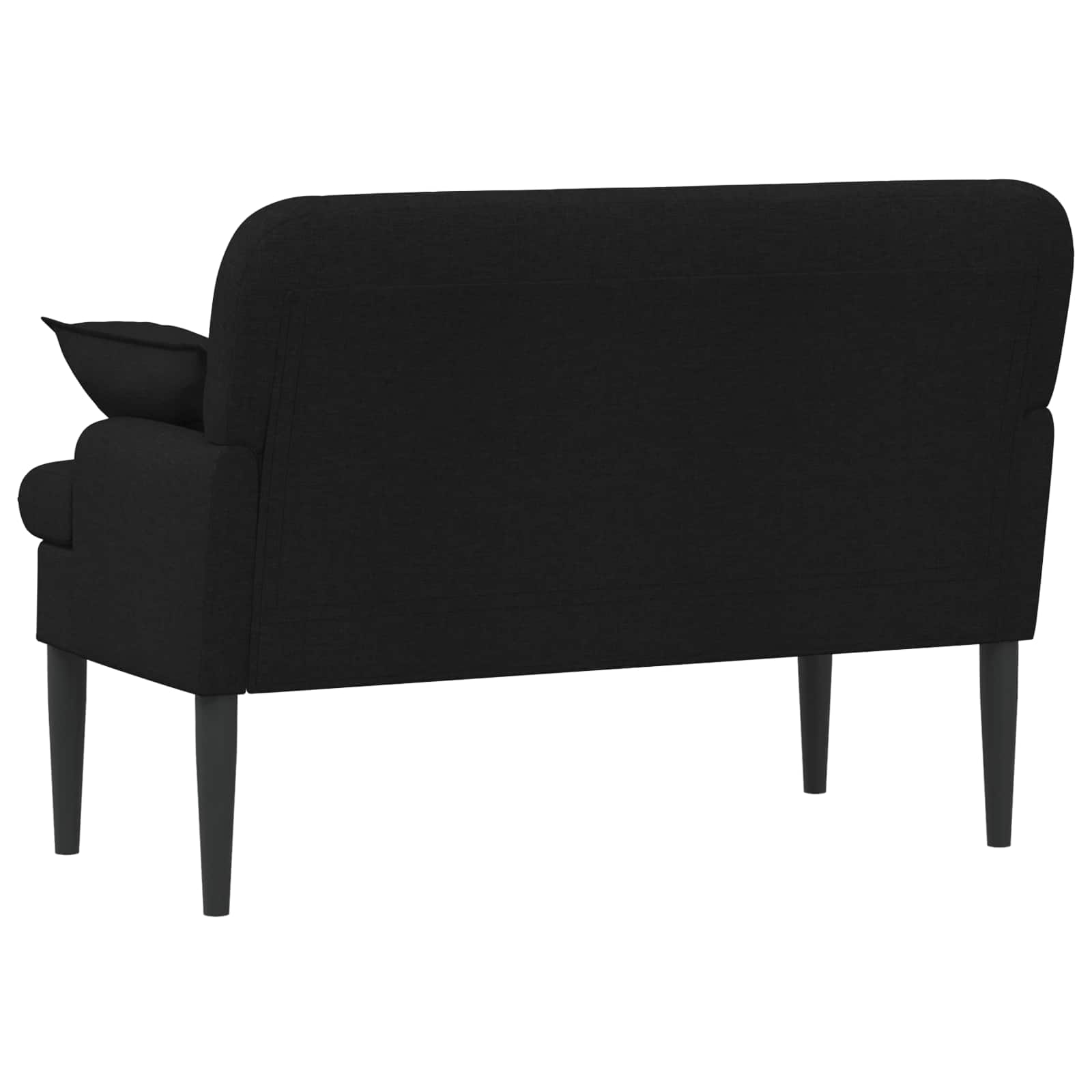 vidaXL Sofa dwuosobowa z guzikowym pikowaniem Czarny 111 x 68 x 80 cm