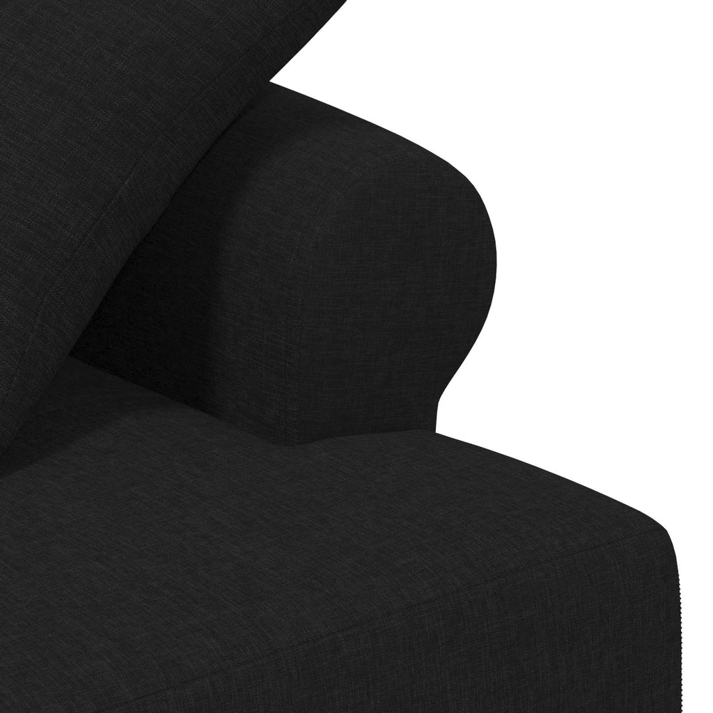 vidaXL Sofa dwuosobowa z guzikowym pikowaniem Czarny 120 x 65 x 79 cm