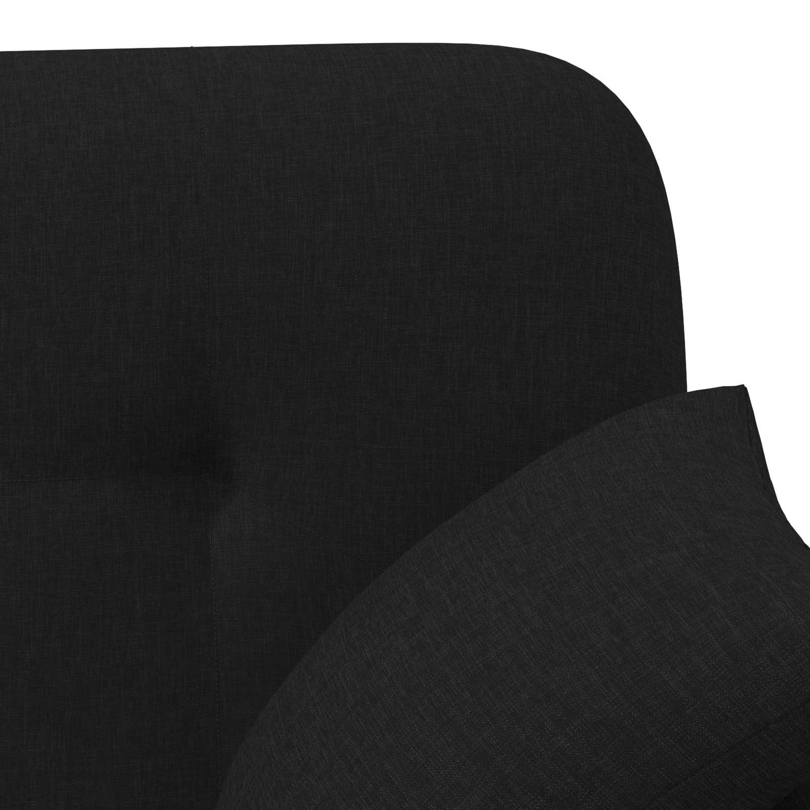 vidaXL Sofa dwuosobowa z guzikowym pikowaniem Czarny 120 x 65 x 79 cm