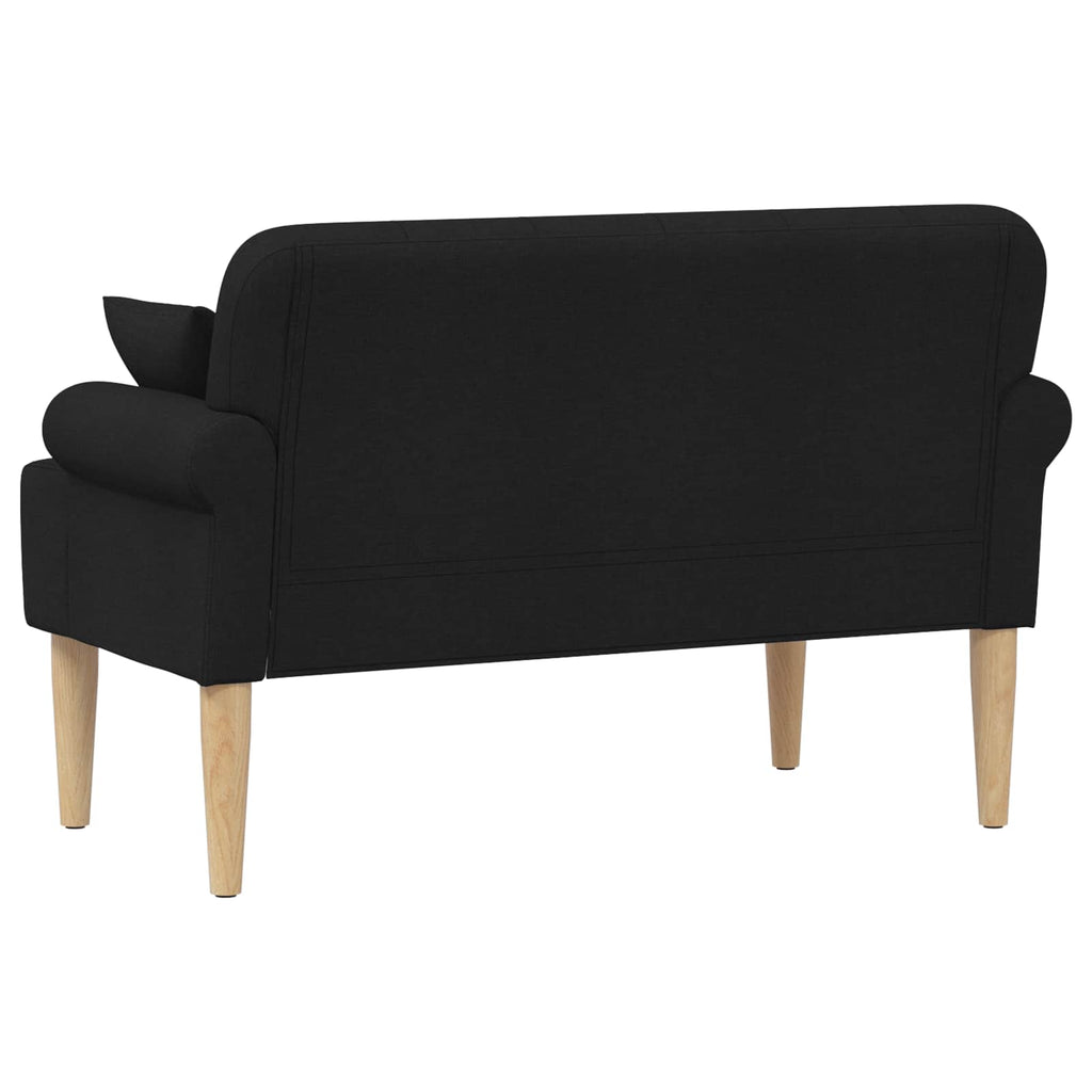 vidaXL Sofa dwuosobowa z guzikowym pikowaniem Czarny 120 x 65 x 79 cm