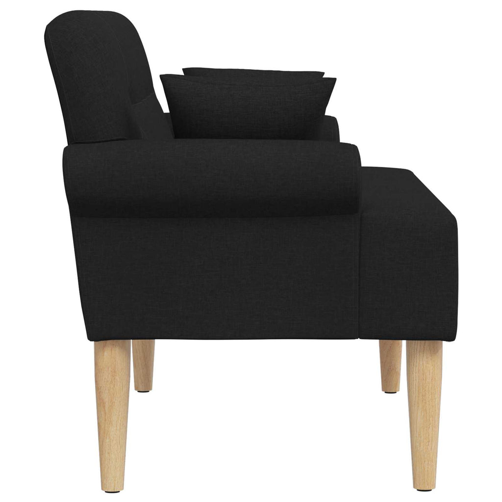 vidaXL Sofa dwuosobowa z guzikowym pikowaniem Czarny 120 x 65 x 79 cm
