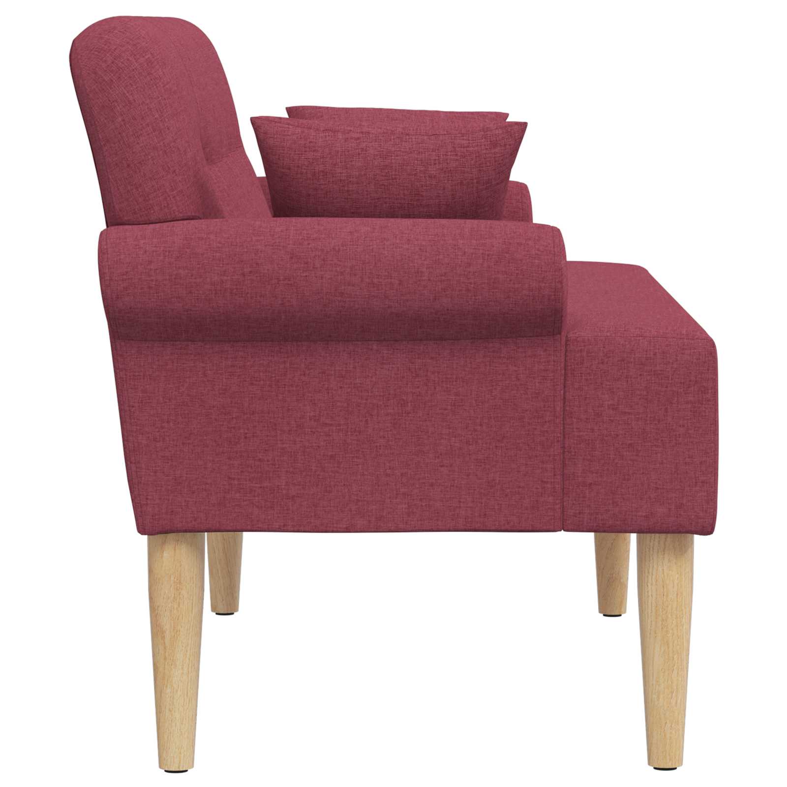 vidaXL Sofa dwuosobowa z guzikowym pikowaniem Czerwone wino tkanina