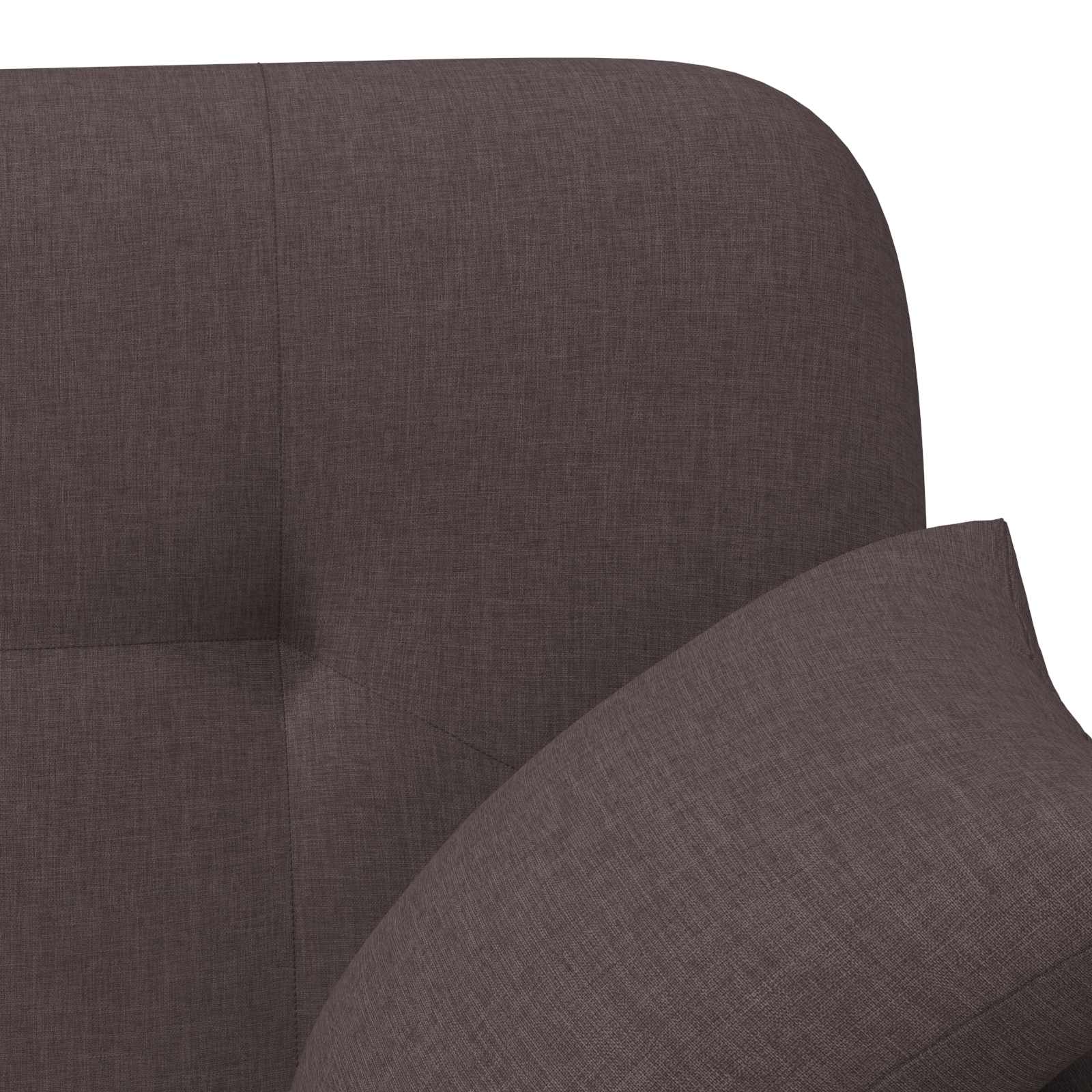 vidaXL Sofa dwuosobowa z guzikowym pikowaniem Ciemny brąz tkanina