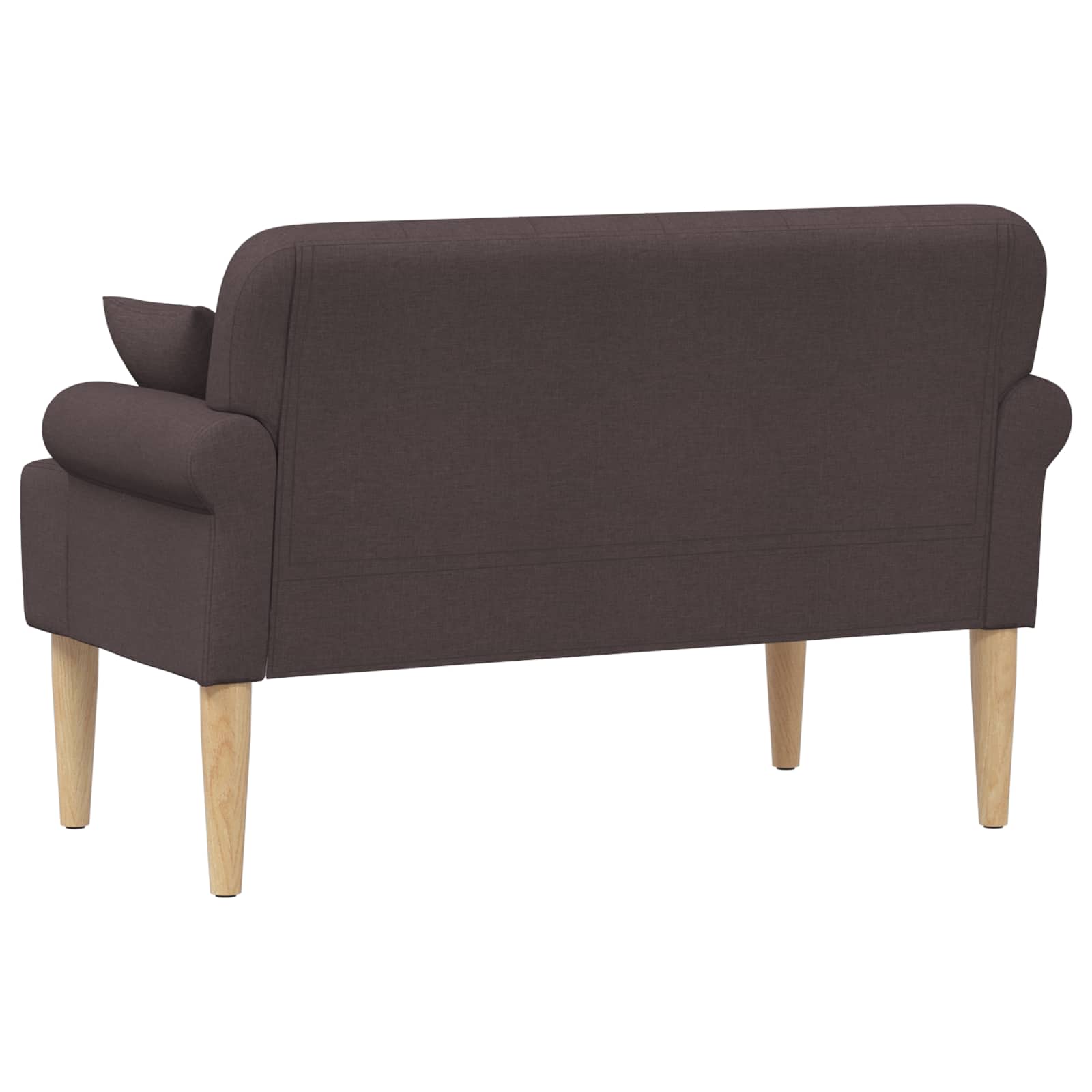 vidaXL Sofa dwuosobowa z guzikowym pikowaniem Ciemny brąz tkanina