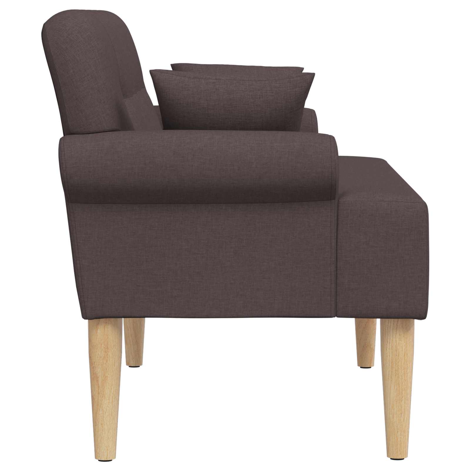 vidaXL Sofa dwuosobowa z guzikowym pikowaniem Ciemny brąz tkanina