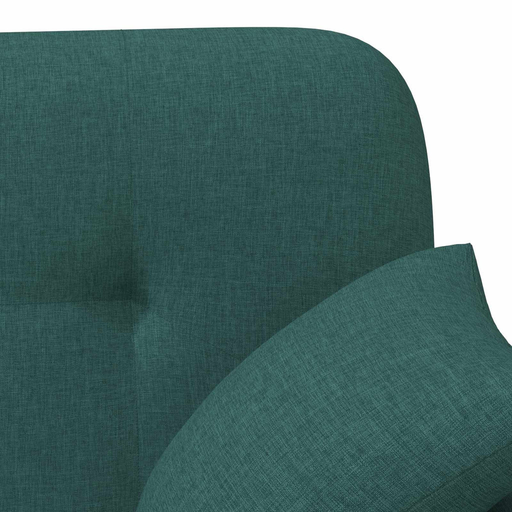 vidaXL Sofa dwuosobowa z guzikowym pikowaniem Ciemnozielony tkanina