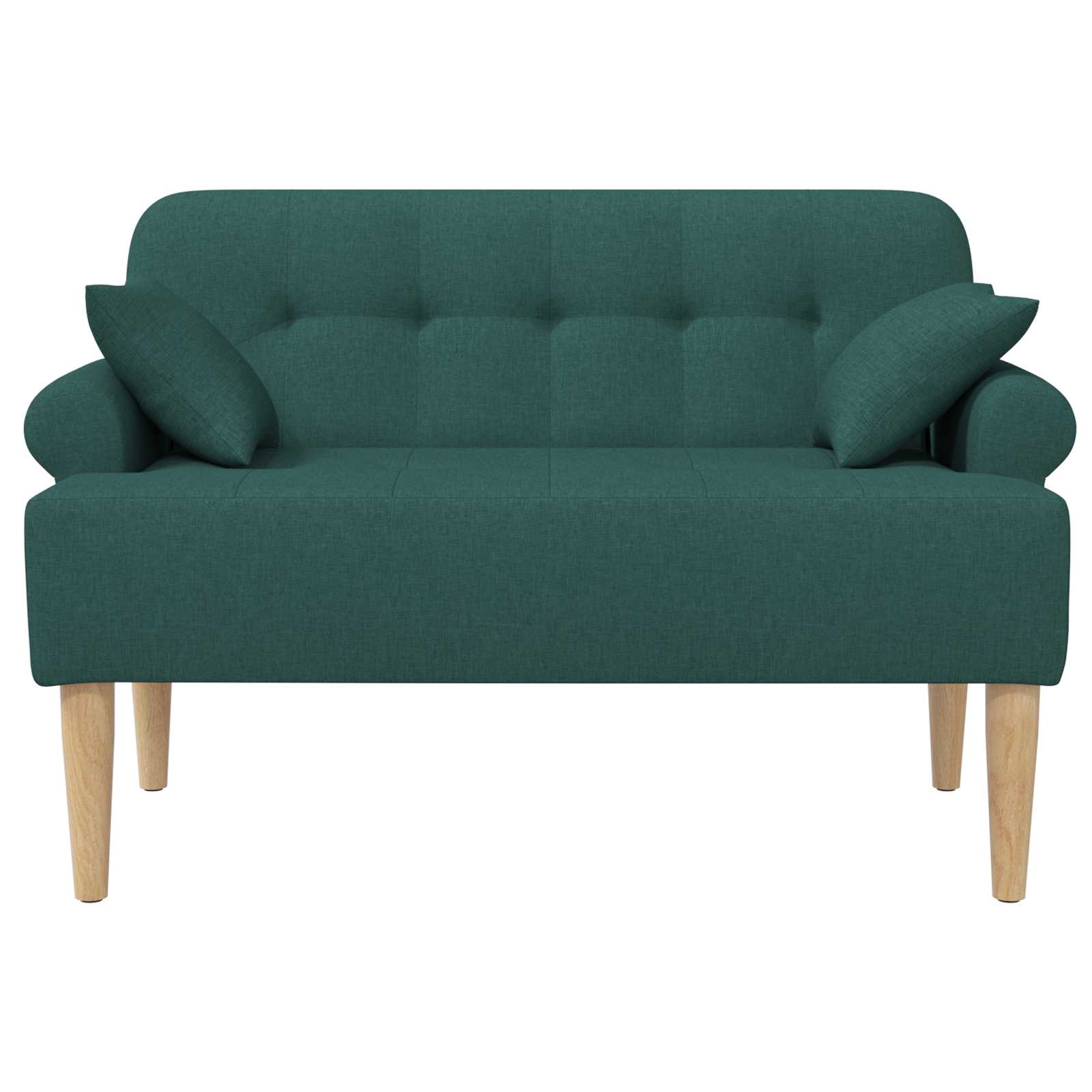 vidaXL Sofa dwuosobowa z guzikowym pikowaniem Ciemnozielony tkanina