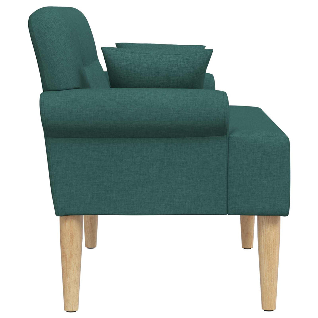vidaXL Sofa dwuosobowa z guzikowym pikowaniem Ciemnozielony tkanina