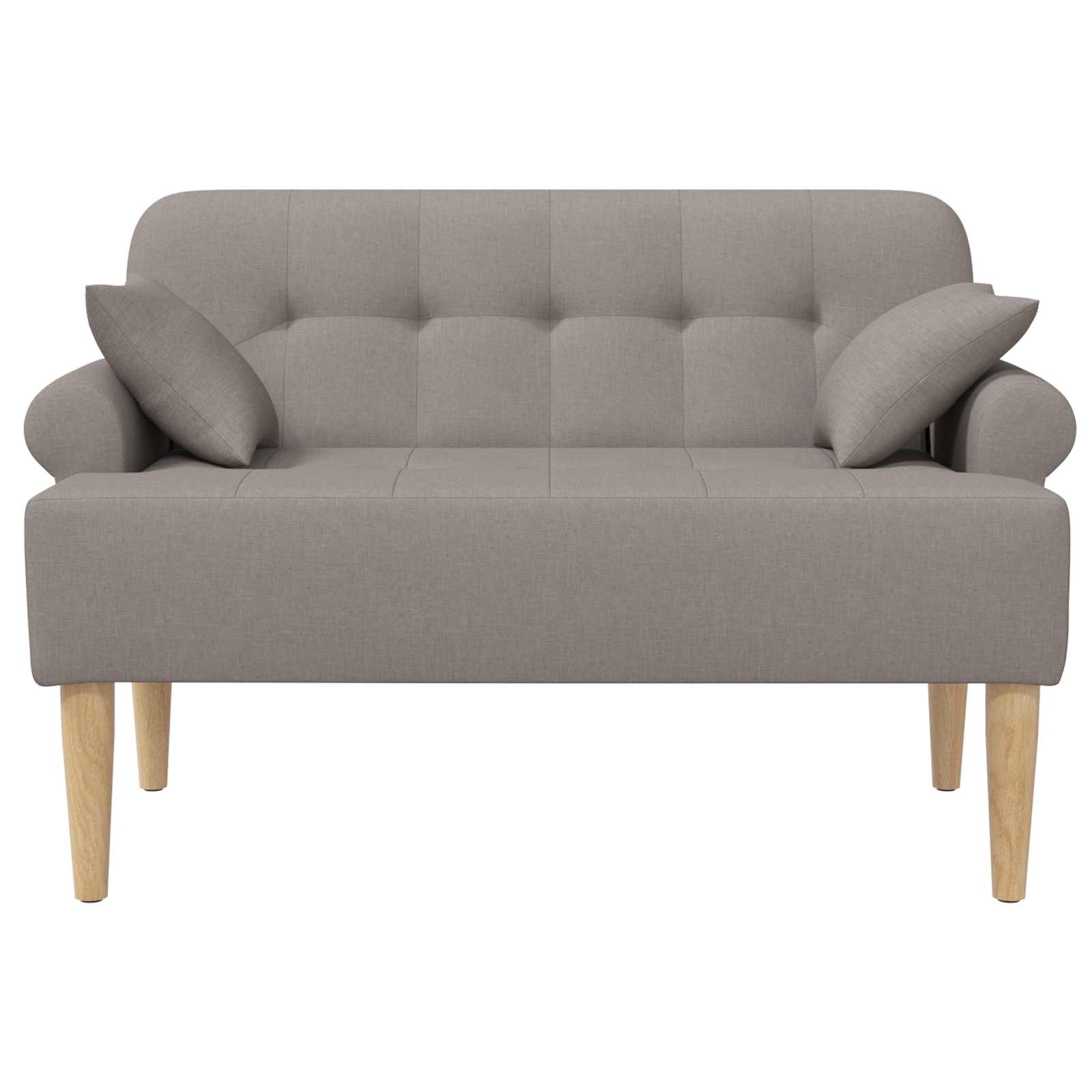vidaXL Sofa dwuosobowa z guzikowym pikowaniem Ciemnoszary tkanina