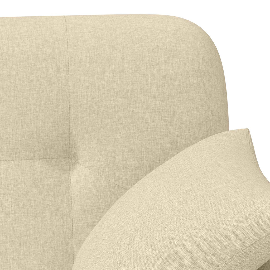 vidaXL Sofa dwuosobowa z guzikowym pikowaniem kremowy 120 x 65 x 79 cm