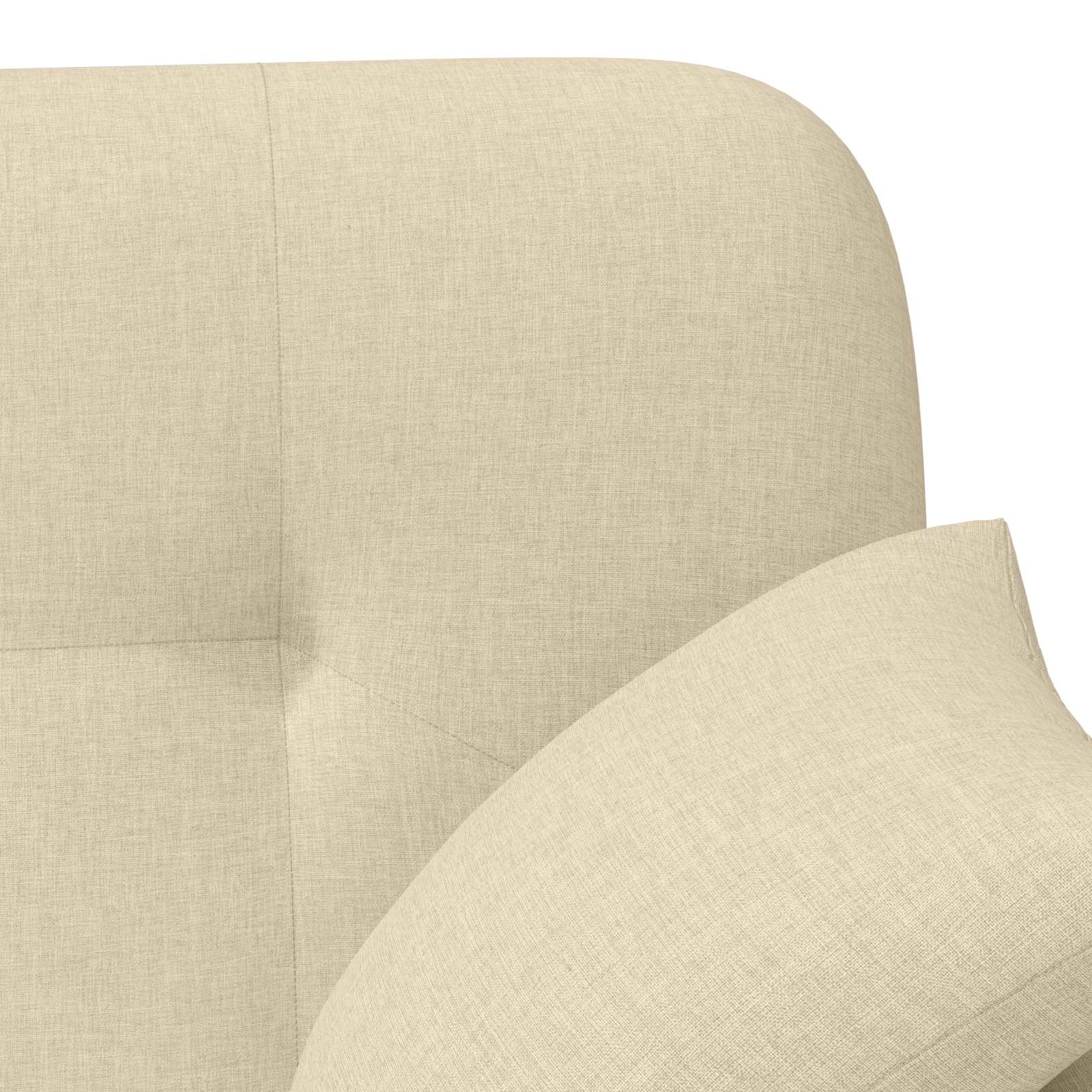 vidaXL Sofa dwuosobowa z guzikowym pikowaniem kremowy 120 x 65 x 79 cm
