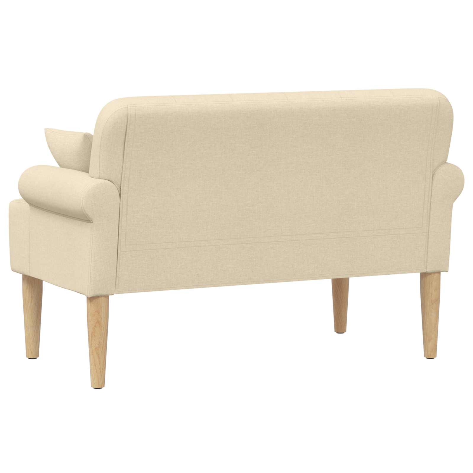 vidaXL Sofa dwuosobowa z guzikowym pikowaniem kremowy 120 x 65 x 79 cm