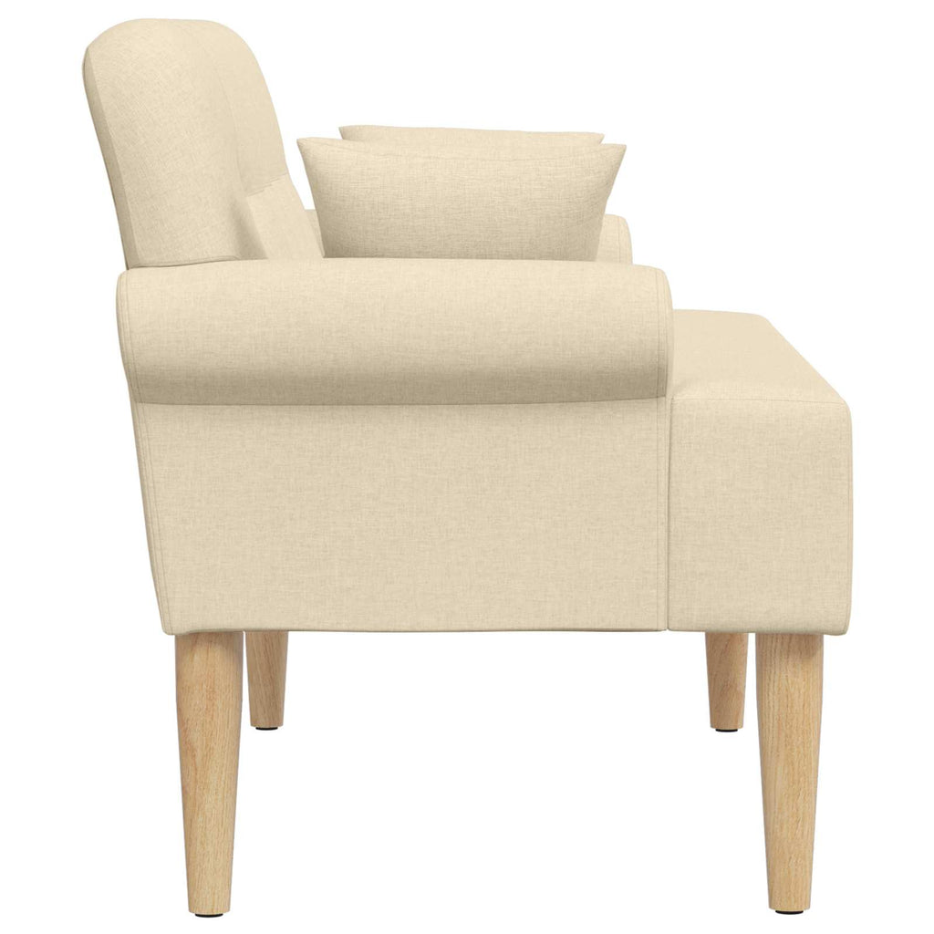vidaXL Sofa dwuosobowa z guzikowym pikowaniem kremowy 120 x 65 x 79 cm