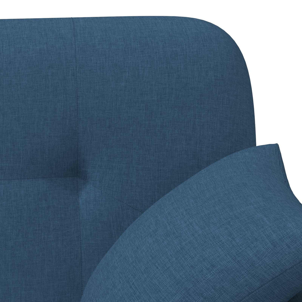 vidaXL Sofa dwuosobowa z guzikowym pikowaniem niebieski tkanina