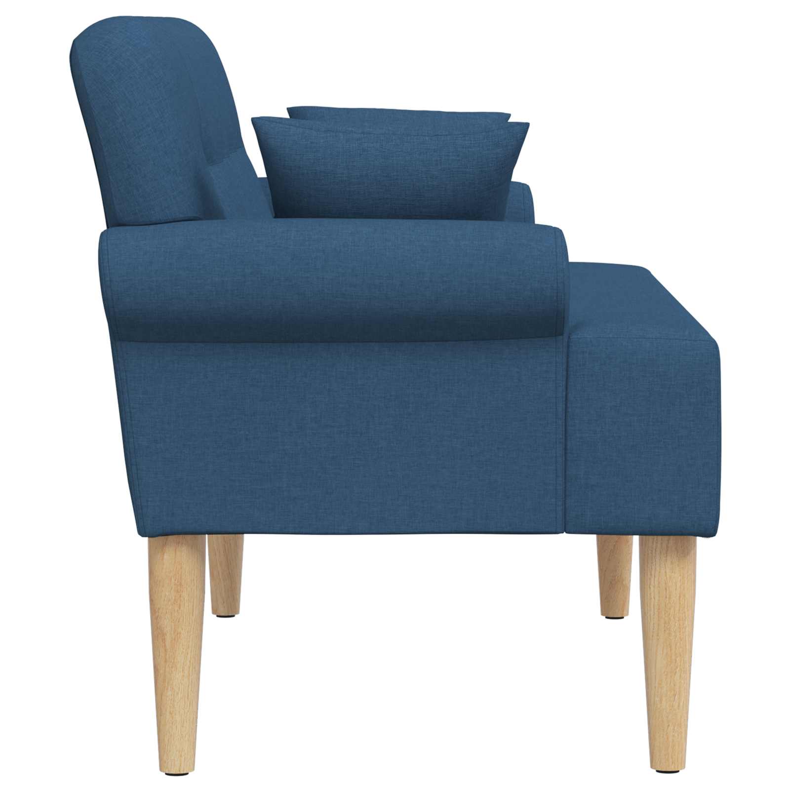 vidaXL Sofa dwuosobowa z guzikowym pikowaniem niebieski tkanina