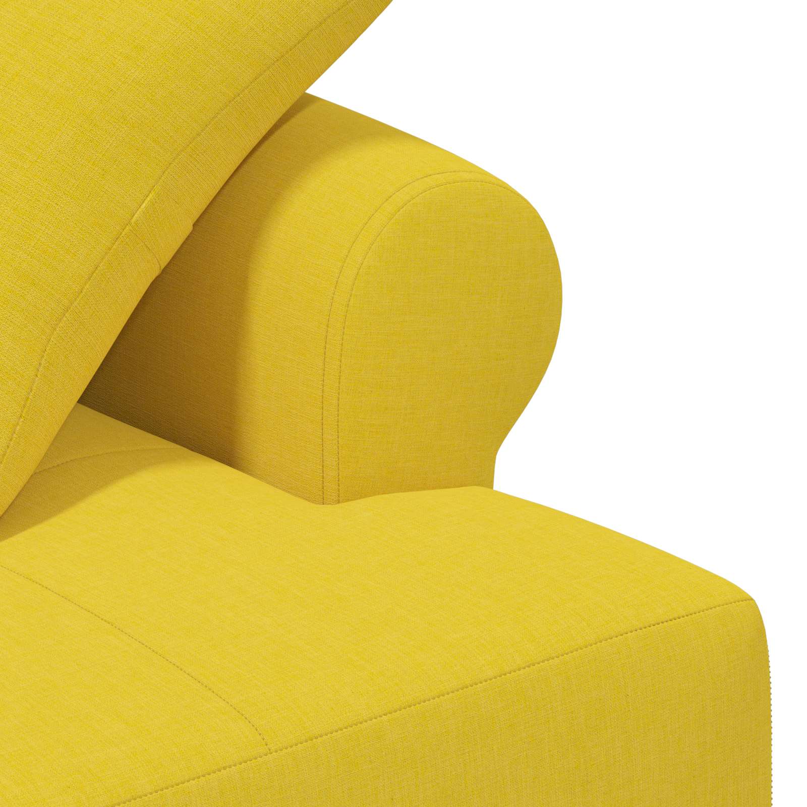 vidaXL Sofa dwuosobowa z guzikowym pikowaniem Jasnożółty tkanina