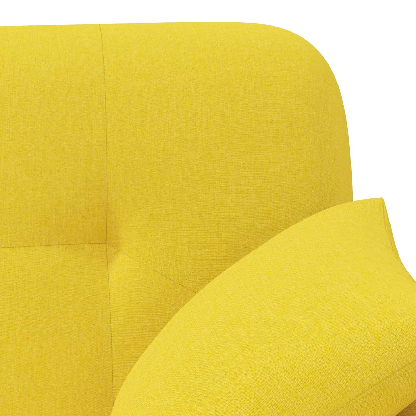 vidaXL Sofa dwuosobowa z guzikowym pikowaniem Jasnożółty tkanina