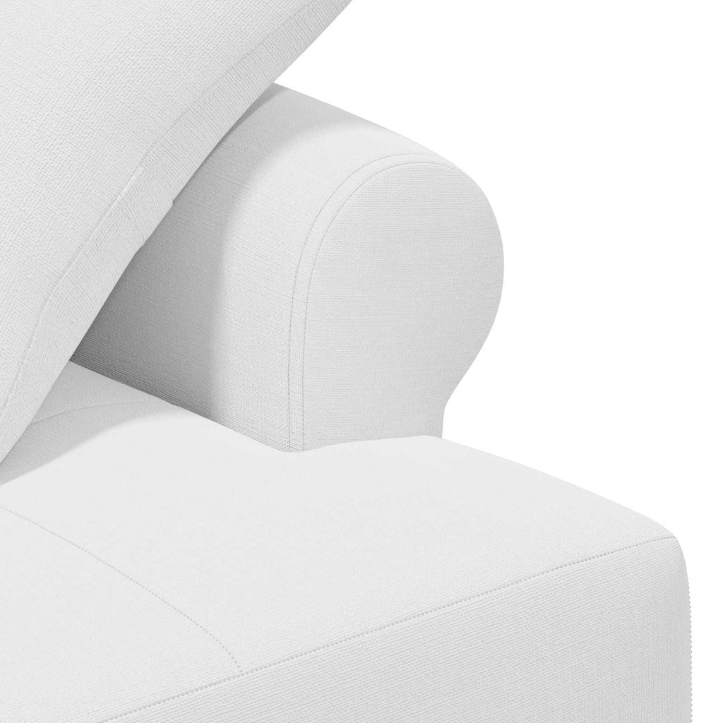 vidaXL Sofa dwuosobowa z guzikowym pikowaniem Biały 120 x 65 x 79 cm