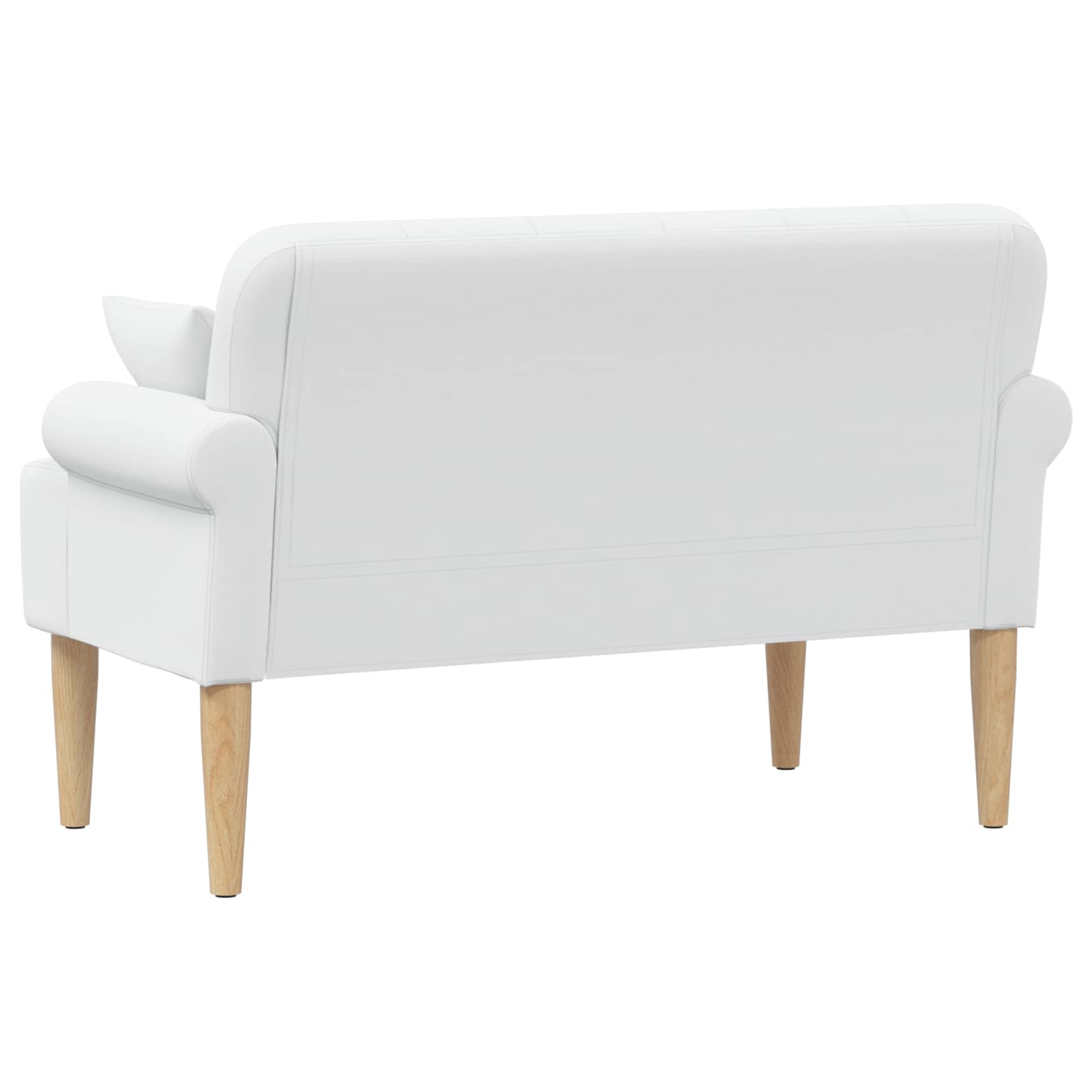 vidaXL Sofa dwuosobowa z guzikowym pikowaniem Biały 120 x 65 x 79 cm