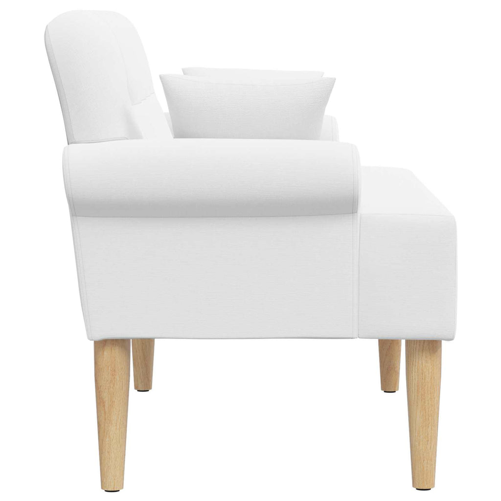 vidaXL Sofa dwuosobowa z guzikowym pikowaniem Biały 120 x 65 x 79 cm