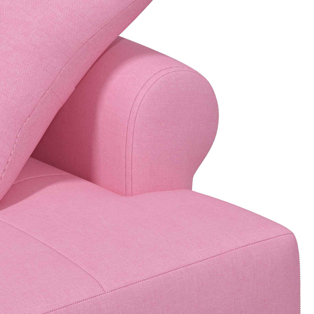 vidaXL Sofa dwuosobowa z guzikowym pikowaniem różowy 120 x 65 x 79 cm
