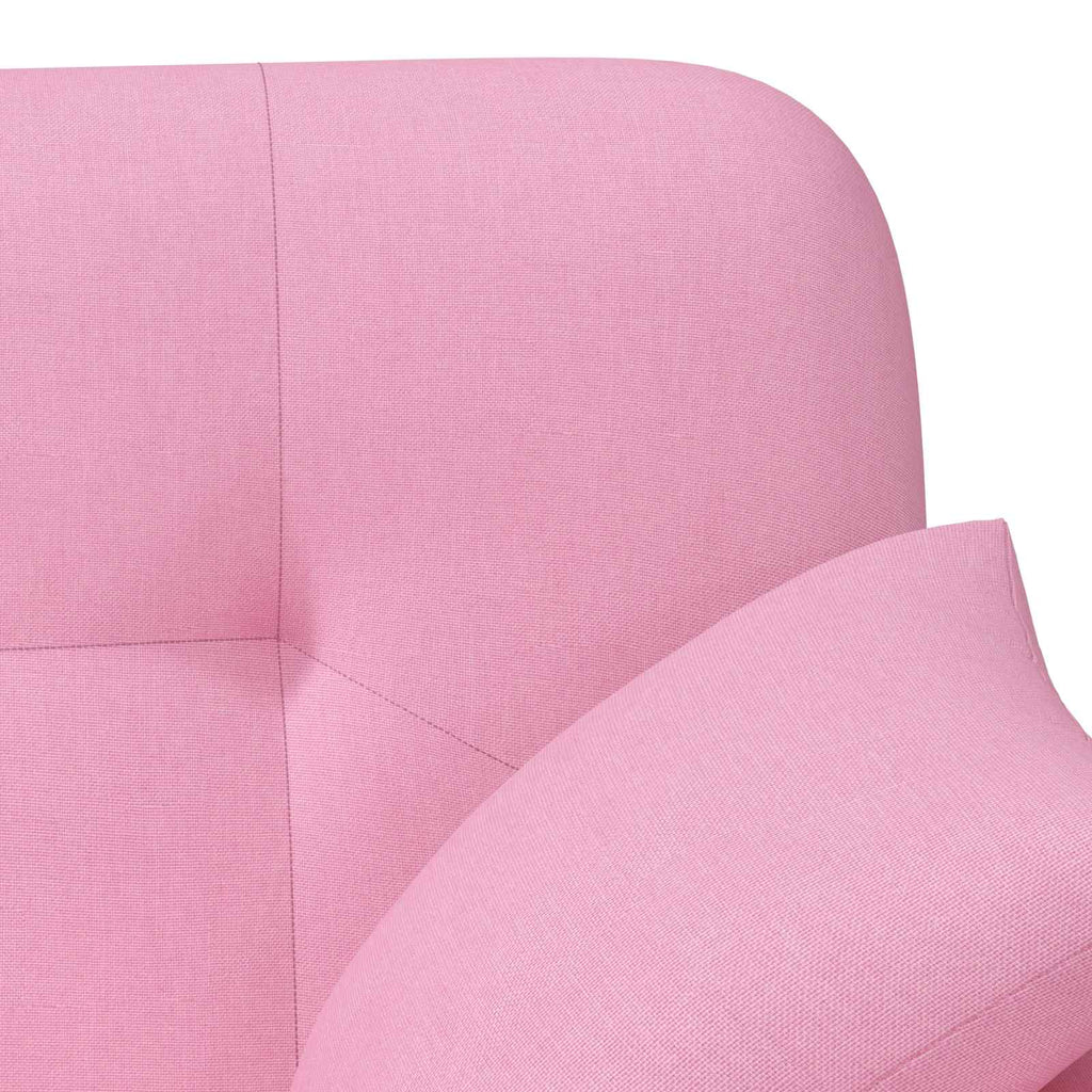 vidaXL Sofa dwuosobowa z guzikowym pikowaniem różowy 120 x 65 x 79 cm