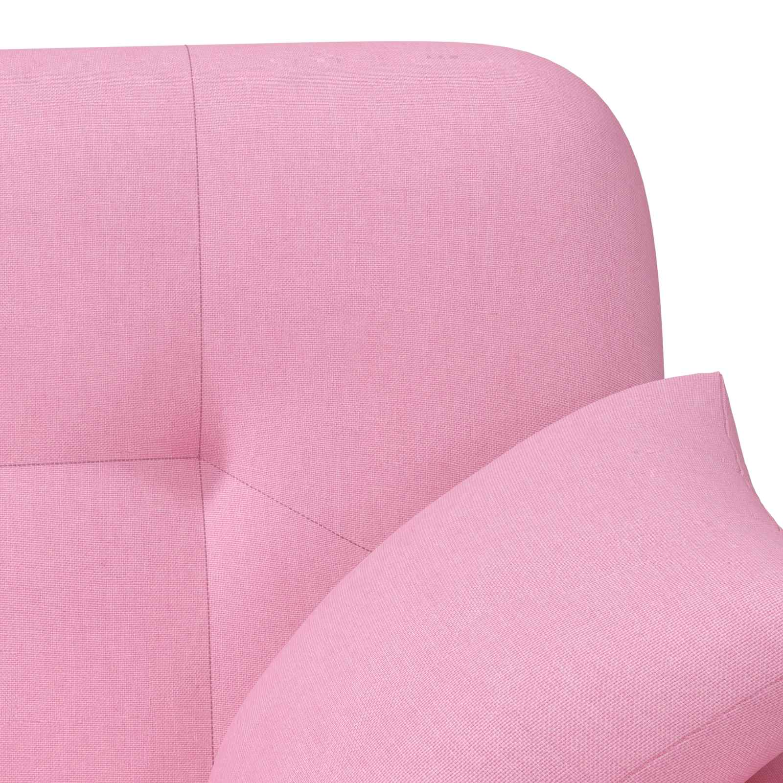 vidaXL Sofa dwuosobowa z guzikowym pikowaniem różowy 120 x 65 x 79 cm