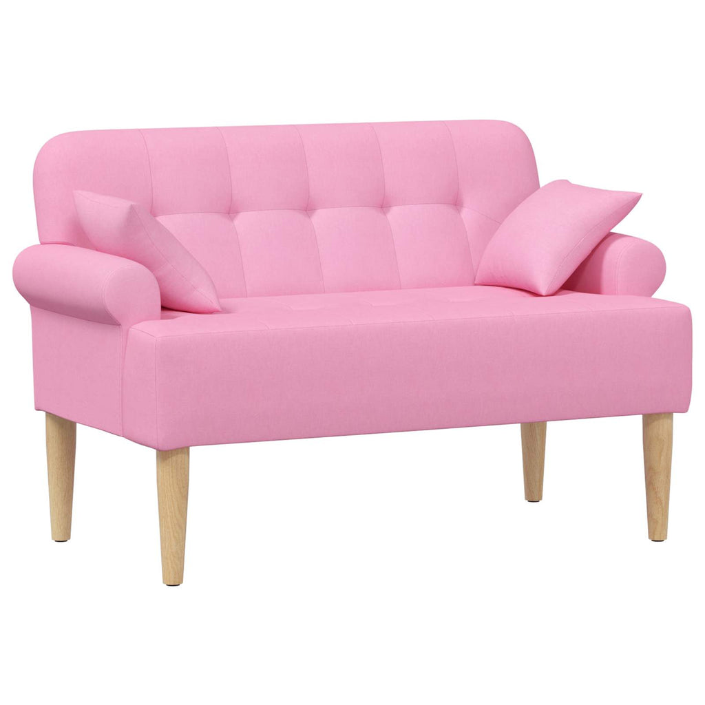 vidaXL Sofa dwuosobowa z guzikowym pikowaniem różowy 120 x 65 x 79 cm
