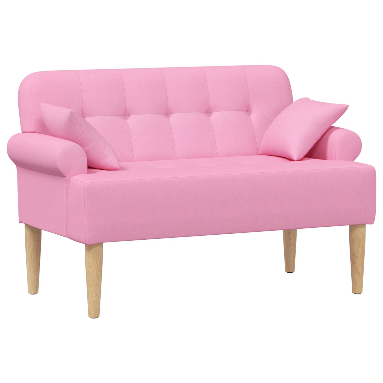 vidaXL Sofa dwuosobowa z guzikowym pikowaniem różowy 120 x 65 x 79 cm