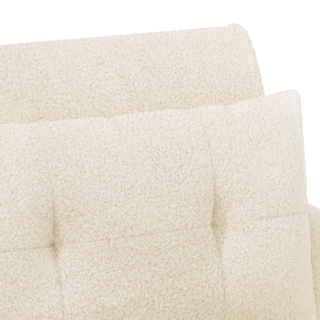 vidaXL Sofa dwuosobowa z guzikowym pikowaniem kremowy 117 x 67 x 77 cm