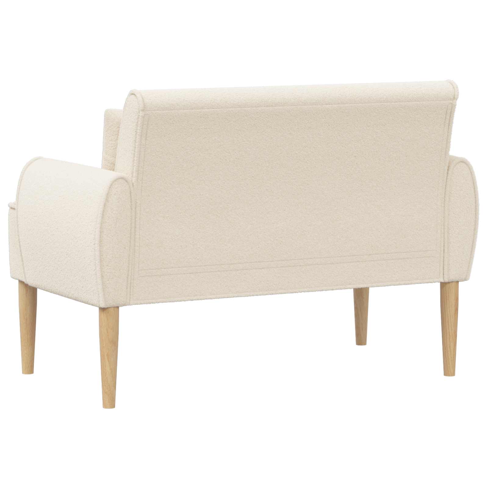 vidaXL Sofa dwuosobowa z guzikowym pikowaniem kremowy 117 x 67 x 77 cm