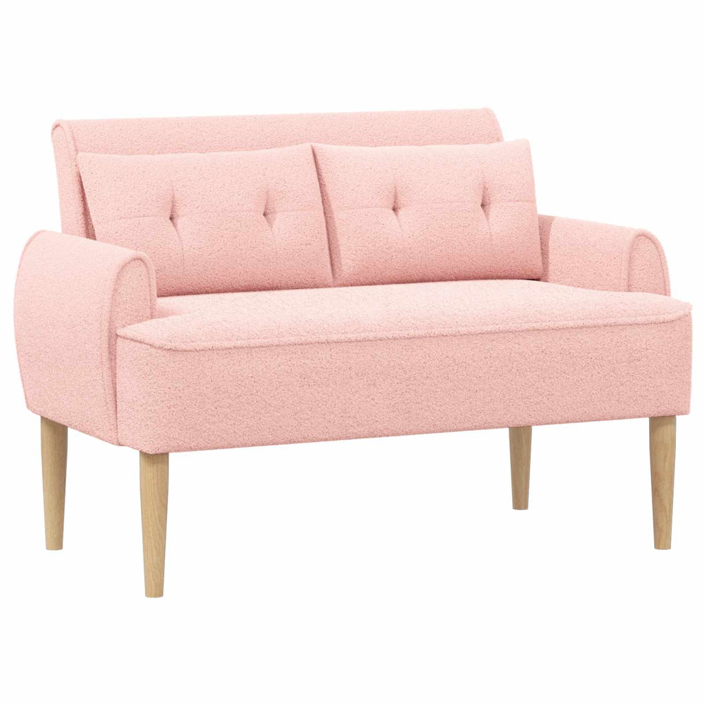 vidaXL Sofa dwuosobowa z guzikowym pikowaniem różowy 117 x 67 x 77 cm