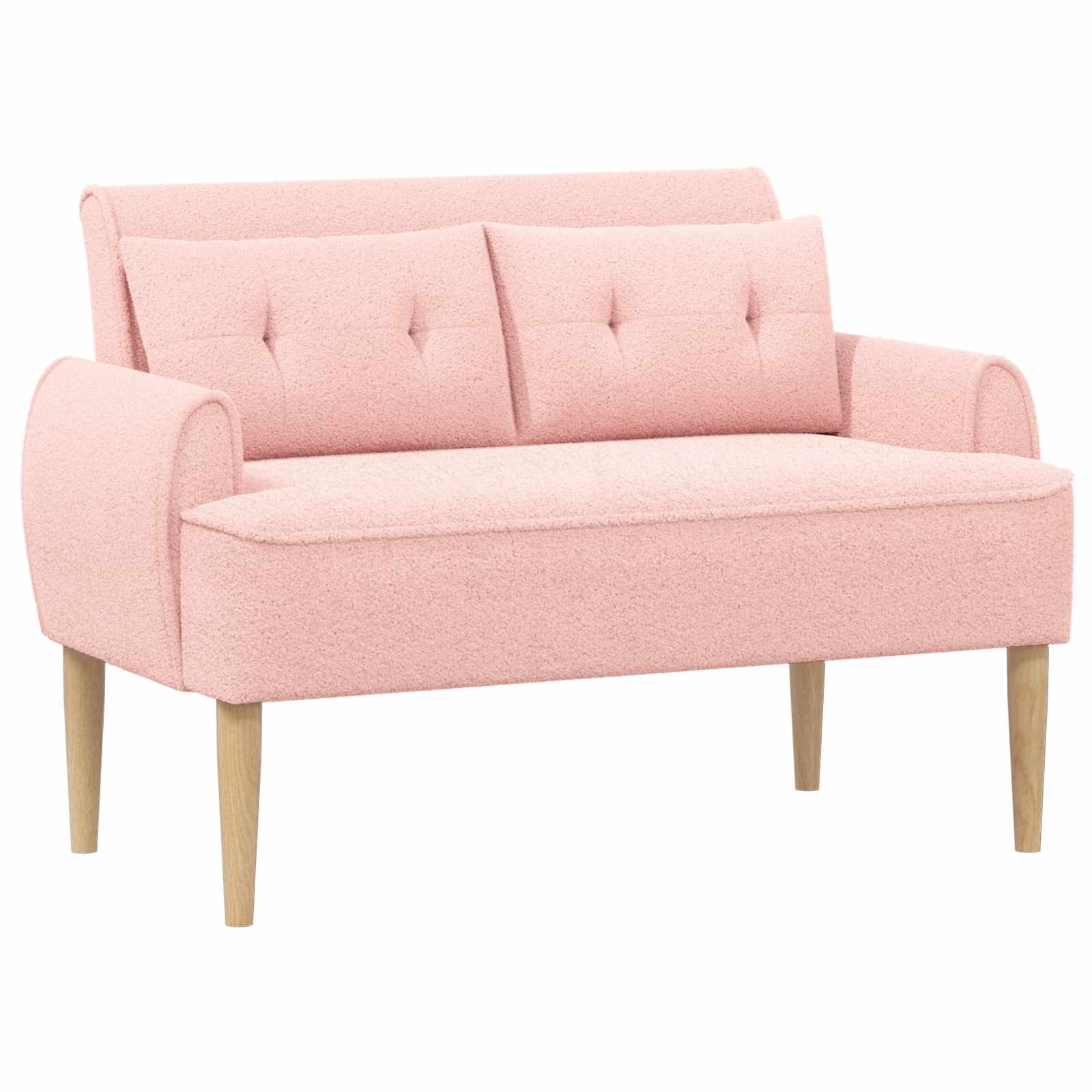 vidaXL Sofa dwuosobowa z guzikowym pikowaniem różowy 117 x 67 x 77 cm