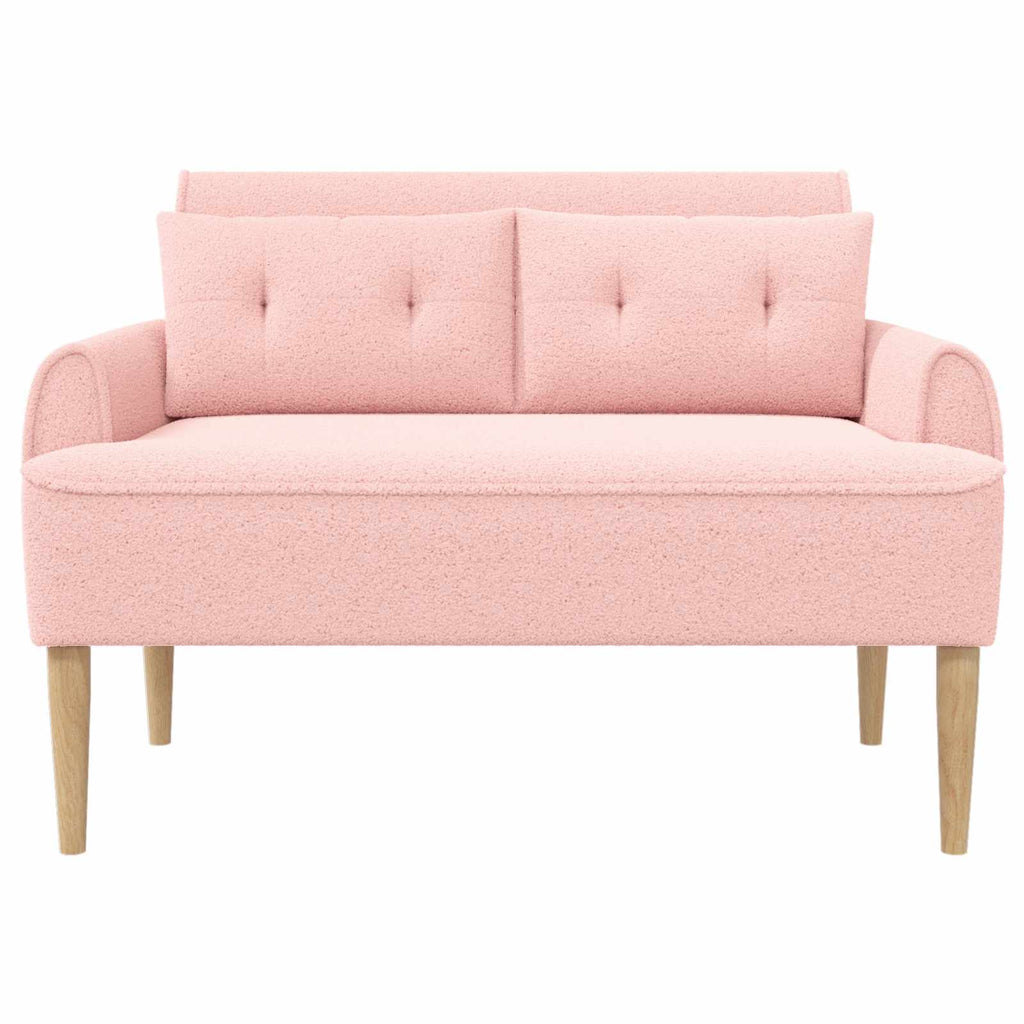 vidaXL Sofa dwuosobowa z guzikowym pikowaniem różowy 117 x 67 x 77 cm