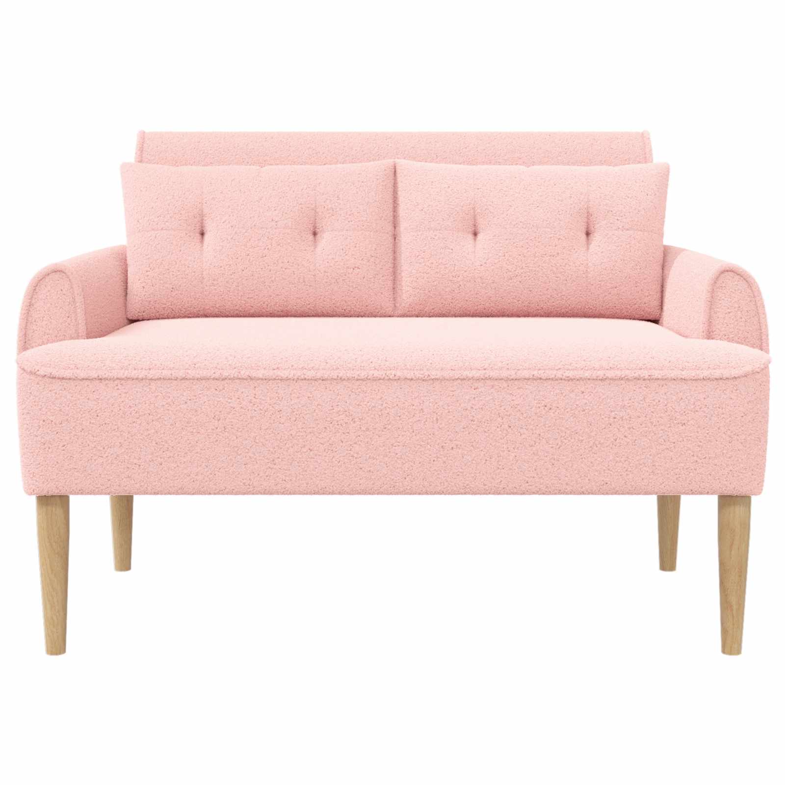 vidaXL Sofa dwuosobowa z guzikowym pikowaniem różowy 117 x 67 x 77 cm