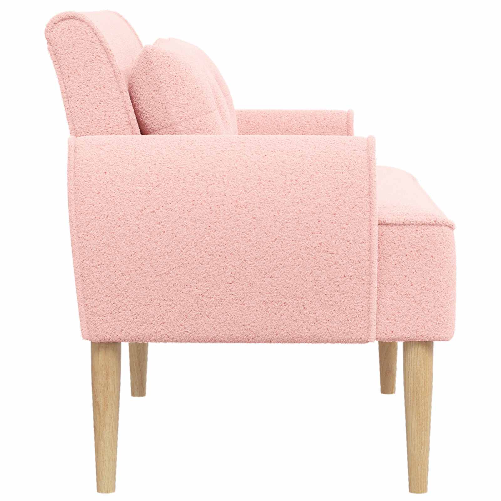 vidaXL Sofa dwuosobowa z guzikowym pikowaniem różowy 117 x 67 x 77 cm
