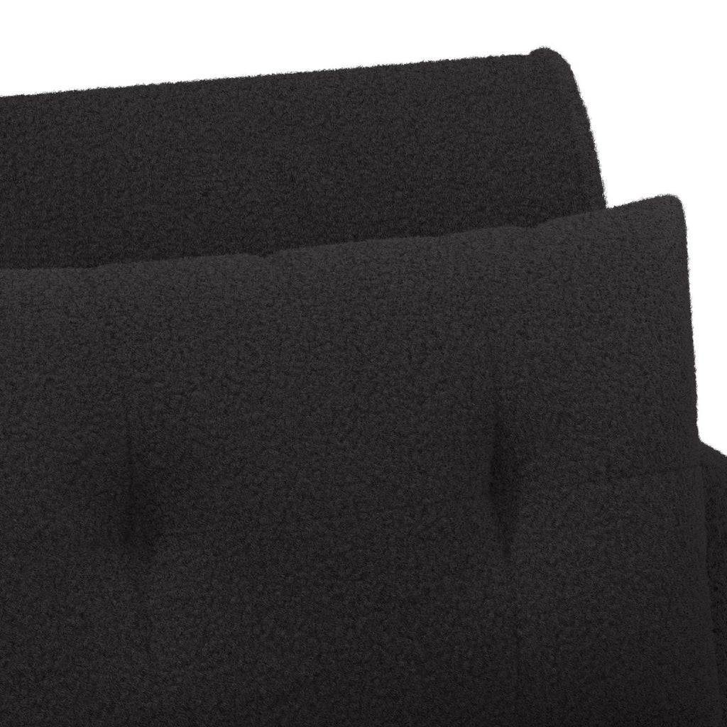vidaXL Sofa dwuosobowa z guzikowym pikowaniem Czarny 117 x 67 x 77 cm