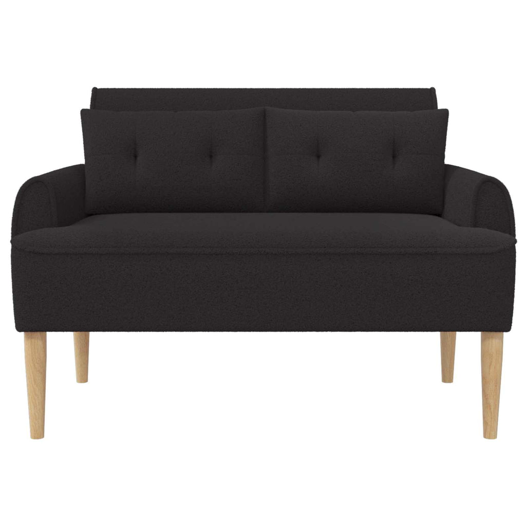 vidaXL Sofa dwuosobowa z guzikowym pikowaniem Czarny 117 x 67 x 77 cm