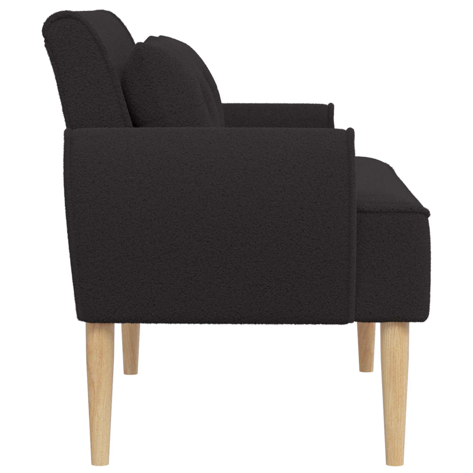vidaXL Sofa dwuosobowa z guzikowym pikowaniem Czarny 117 x 67 x 77 cm