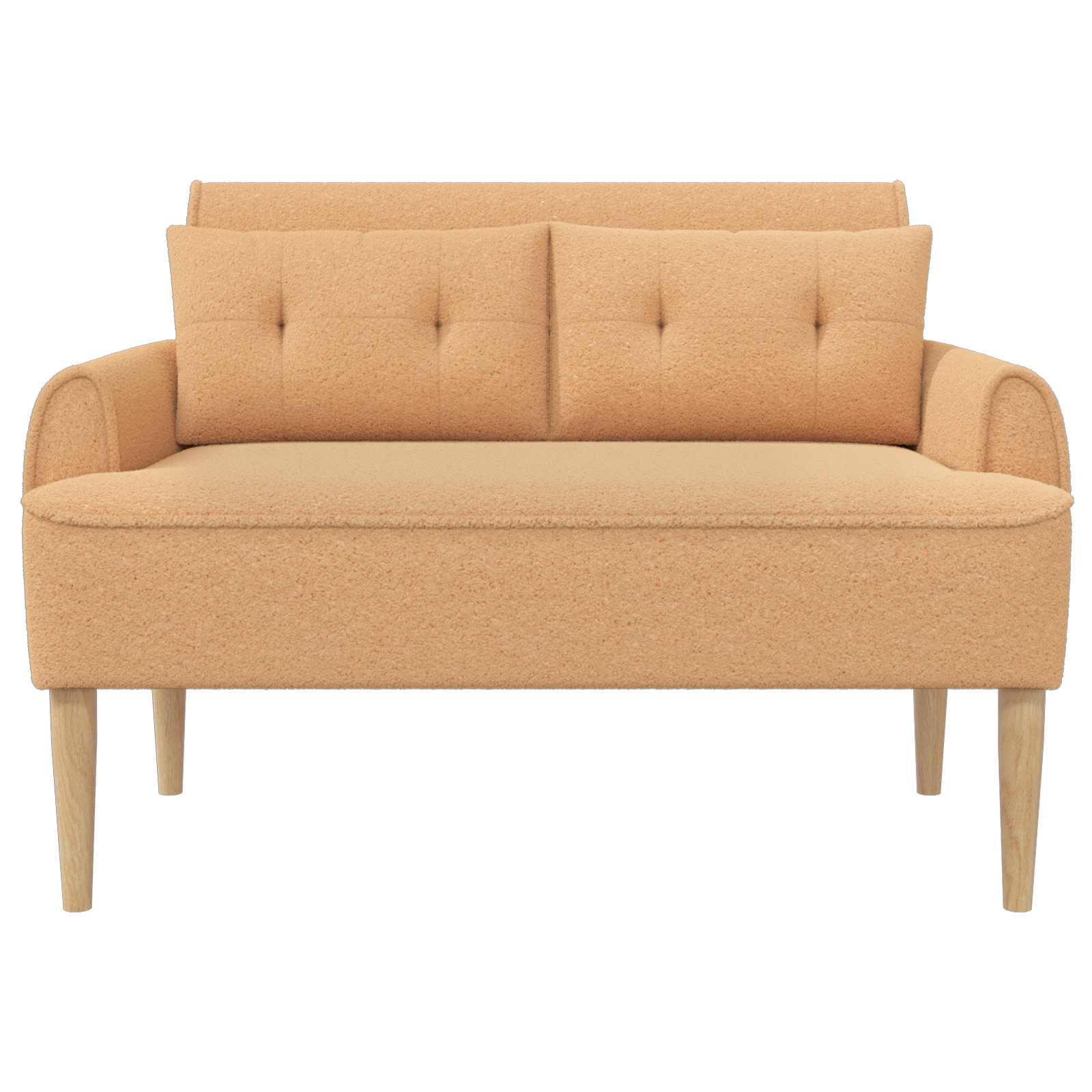 vidaXL Sofa dwuosobowa z guzikowym pikowaniem Beżowy 117 x 67 x 77 cm