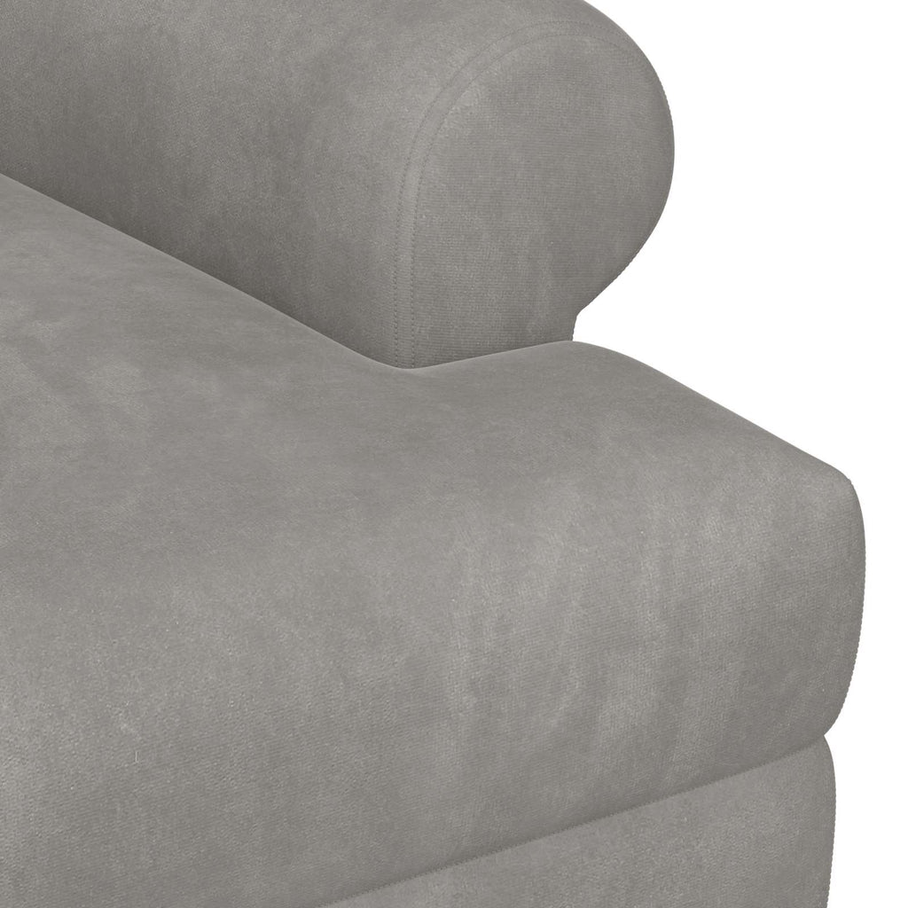 vidaXL Sofa dwuosobowa z guzikowym pikowaniem jasnoszary Welur