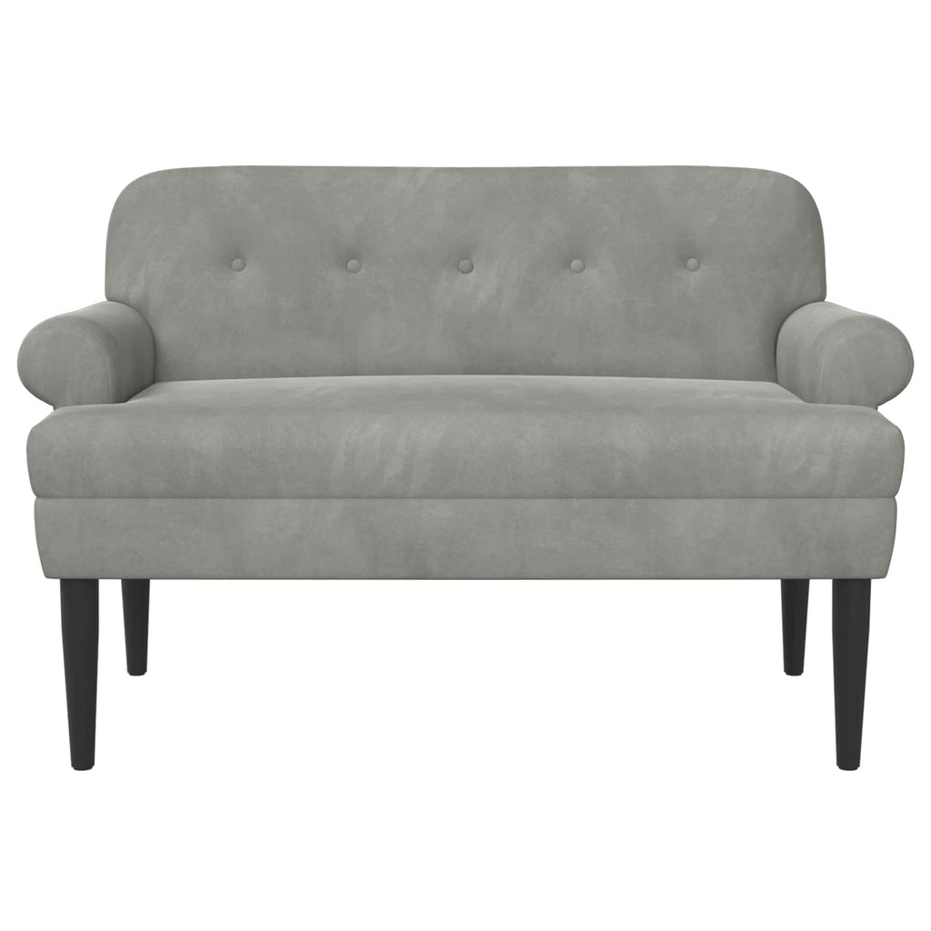 vidaXL Sofa dwuosobowa z guzikowym pikowaniem jasnoszary Welur