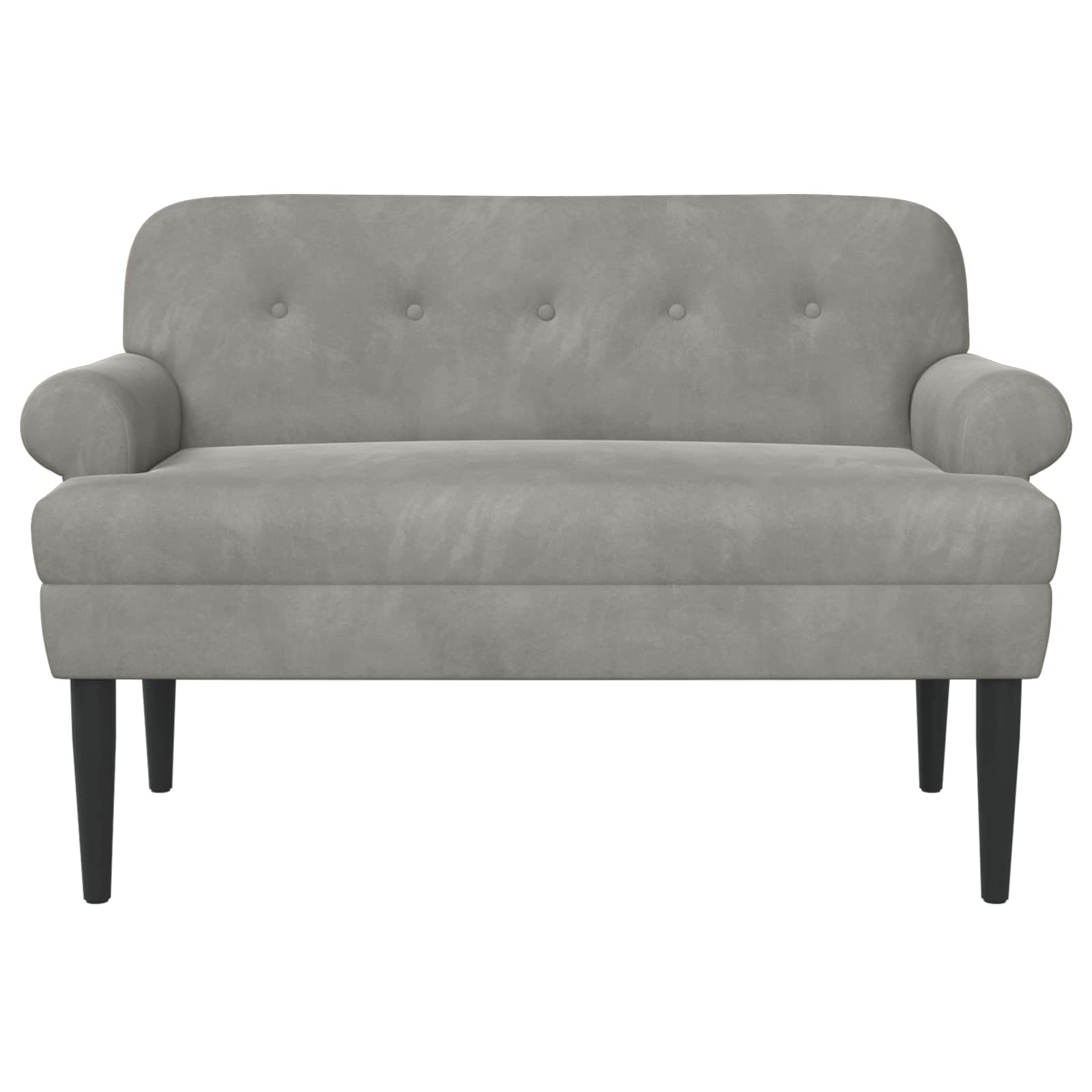 vidaXL Sofa dwuosobowa z guzikowym pikowaniem jasnoszary Welur