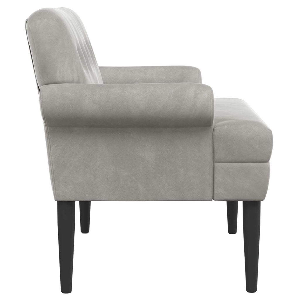 vidaXL Sofa dwuosobowa z guzikowym pikowaniem jasnoszary Welur