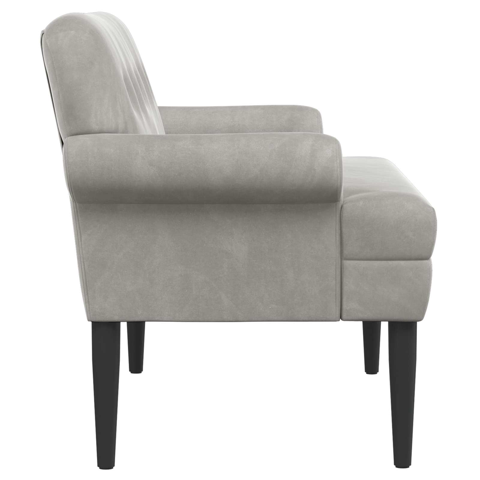 vidaXL Sofa dwuosobowa z guzikowym pikowaniem jasnoszary Welur
