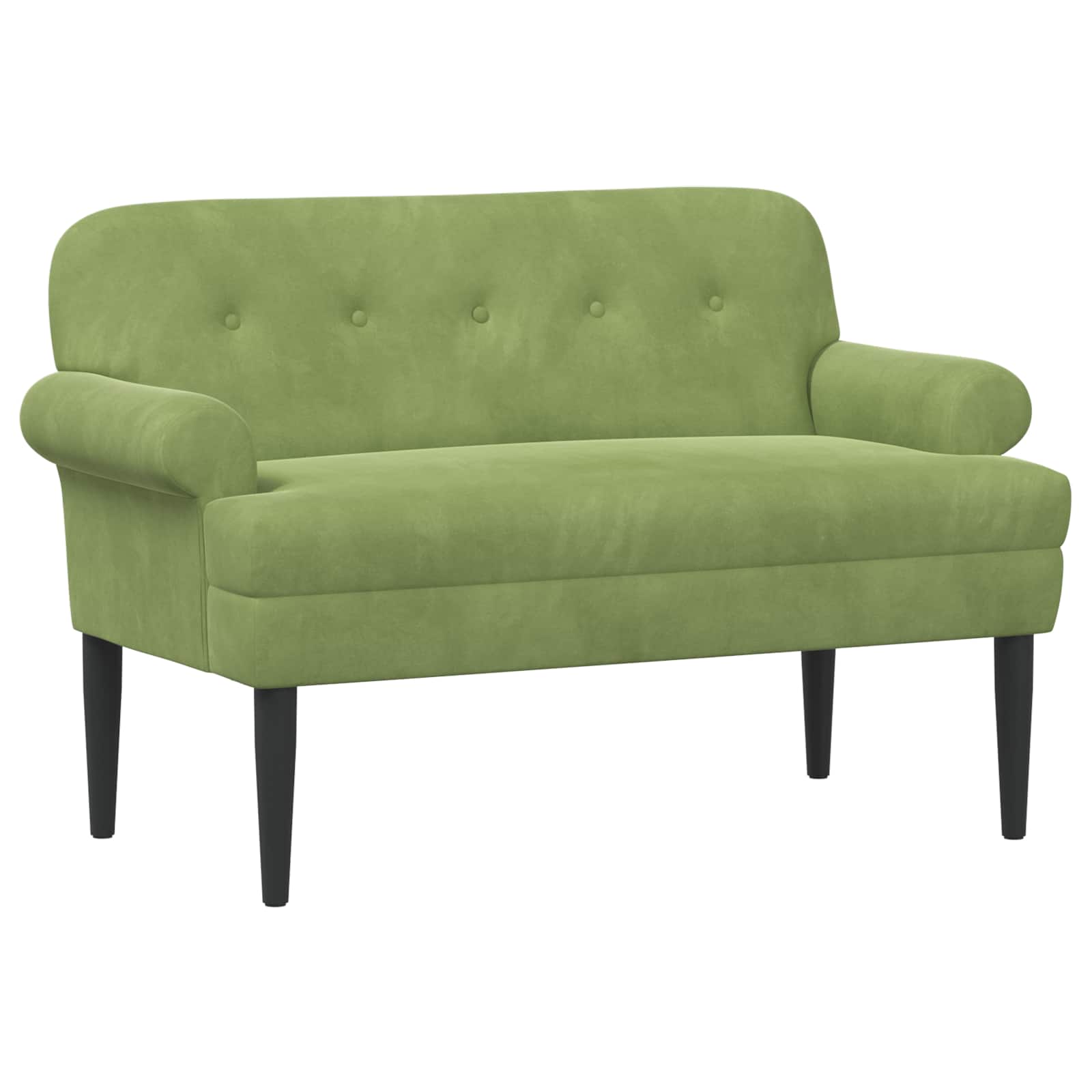 vidaXL Sofa dwuosobowa z guzikowym pikowaniem Jasnozielony Welur