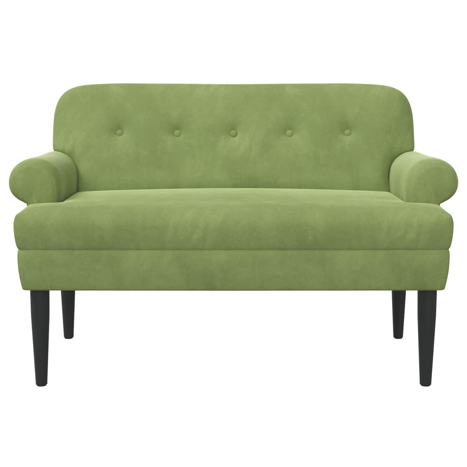 vidaXL Sofa dwuosobowa z guzikowym pikowaniem Jasnozielony Welur