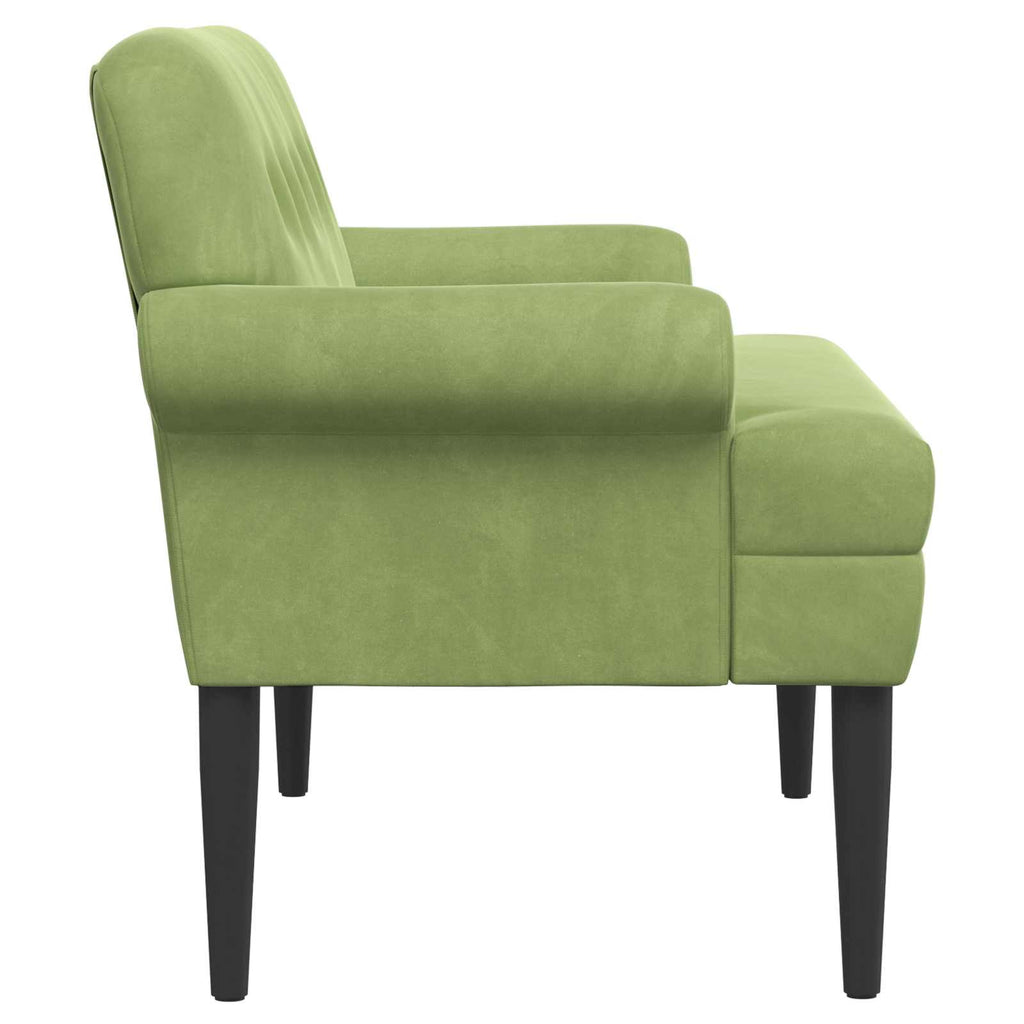 vidaXL Sofa dwuosobowa z guzikowym pikowaniem Jasnozielony Welur