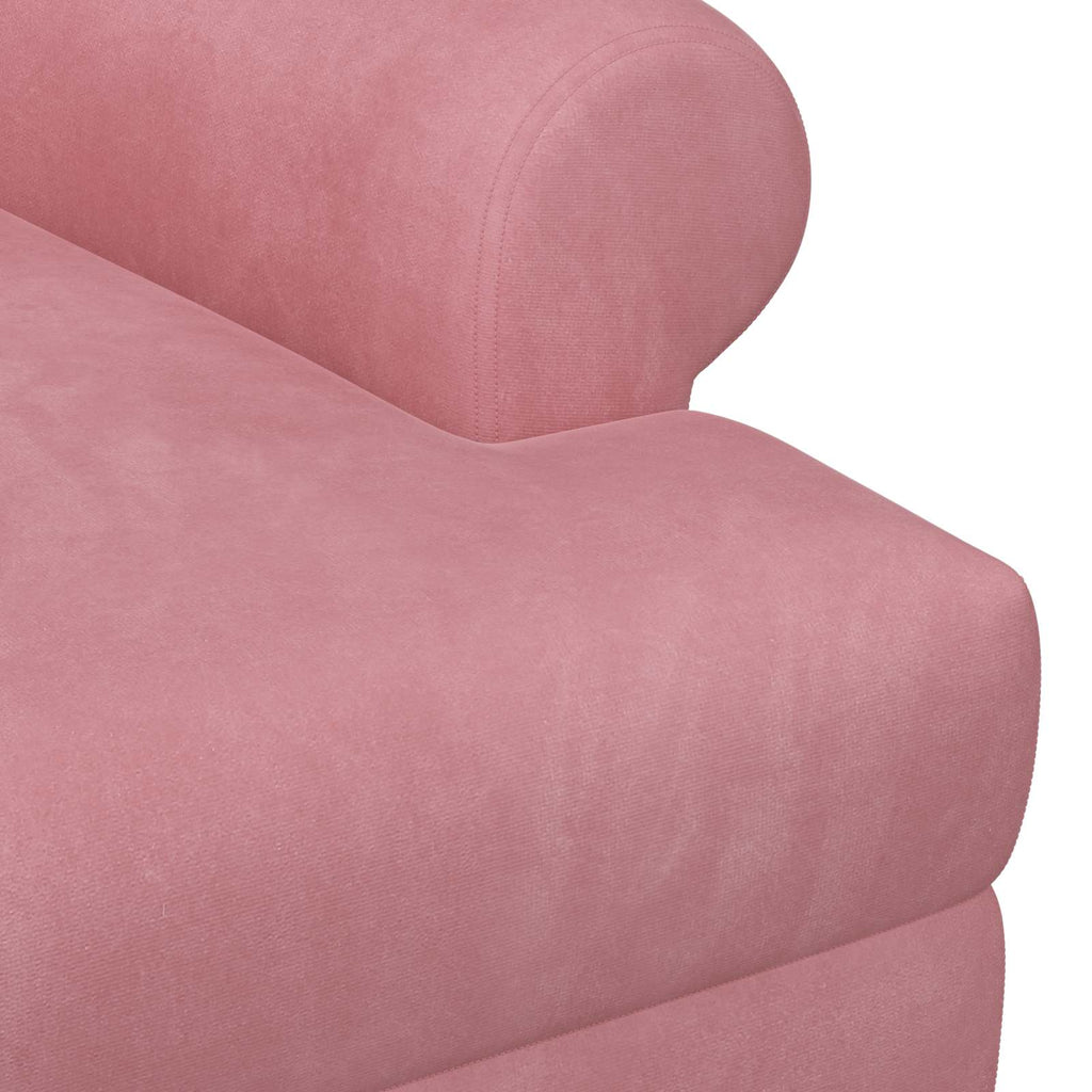 vidaXL Sofa dwuosobowa z guzikowym pikowaniem różowy 120 x 66 x 78 cm